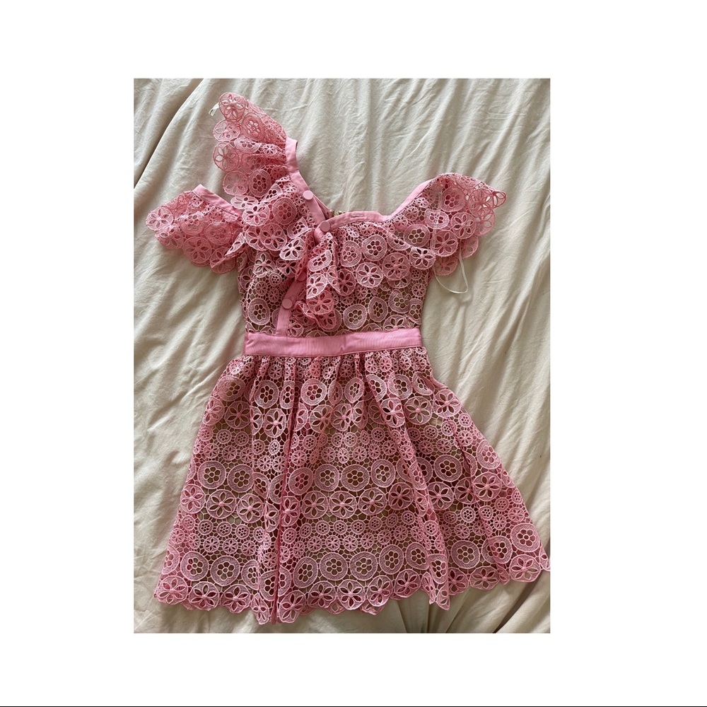 Self-Portrait Pink Off The Shoulder Dress sz 4 US